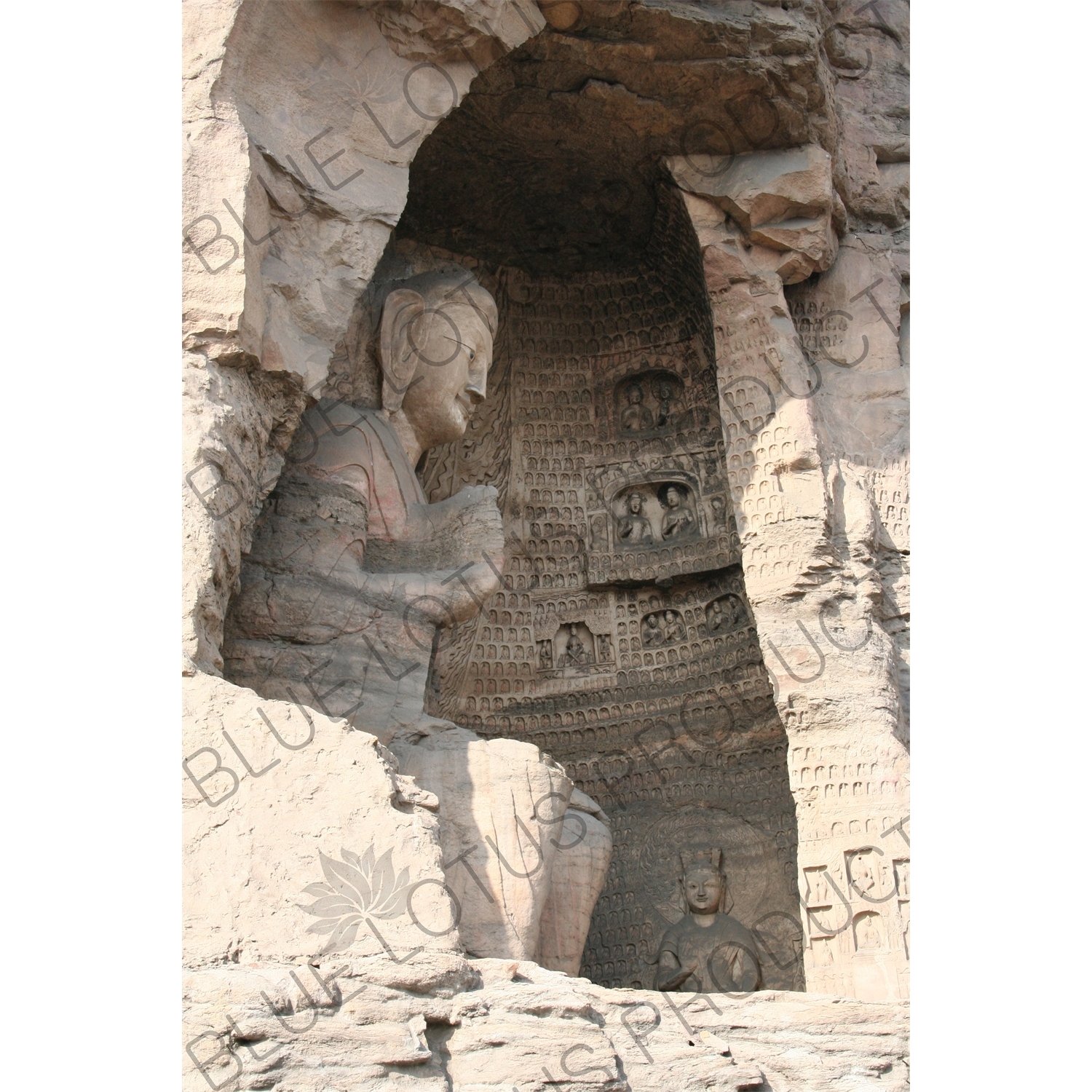 Buddhist Carvings at the Yungang Grottoes (Yungang Shiku) near Datong in Shanxi Province