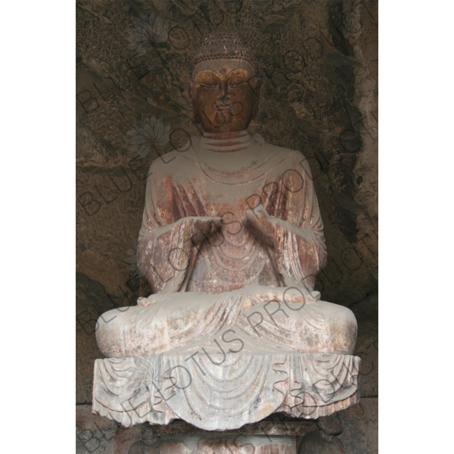 Buddha Statue at the Longmen Grottoes (Longmen Shiku) near Luoyang