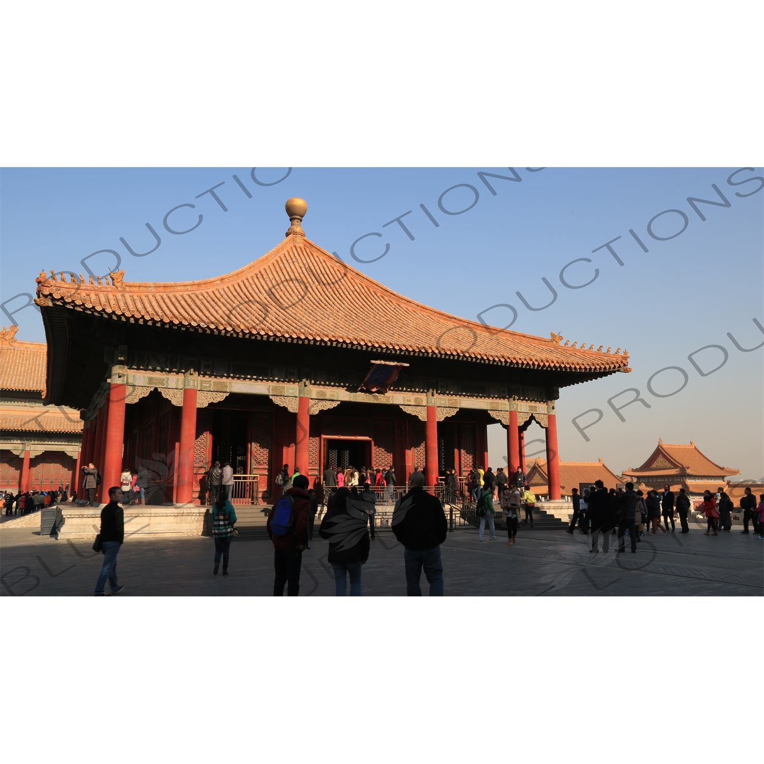 Hall of Middle Harmony (Zhonghe Dian) in the Forbidden City in Beijing