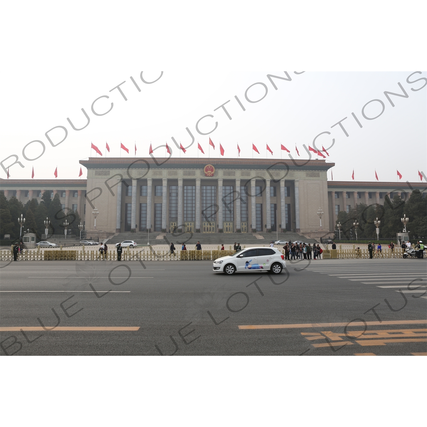 Great Hall of the People (Renmin Dahuitang) on the West Side of Tiananmen Square in Beijing