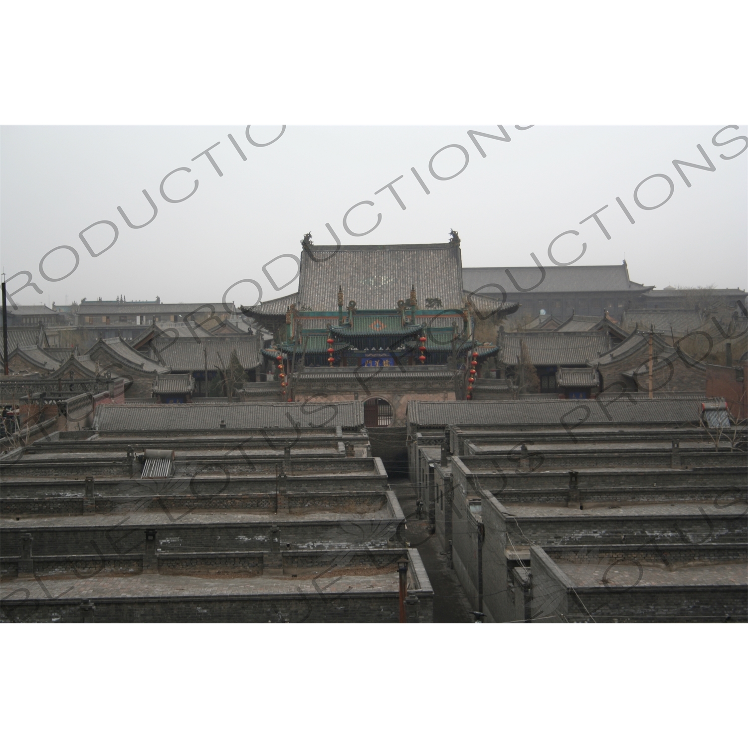 Buildings next to Old City Wall in Pingyao