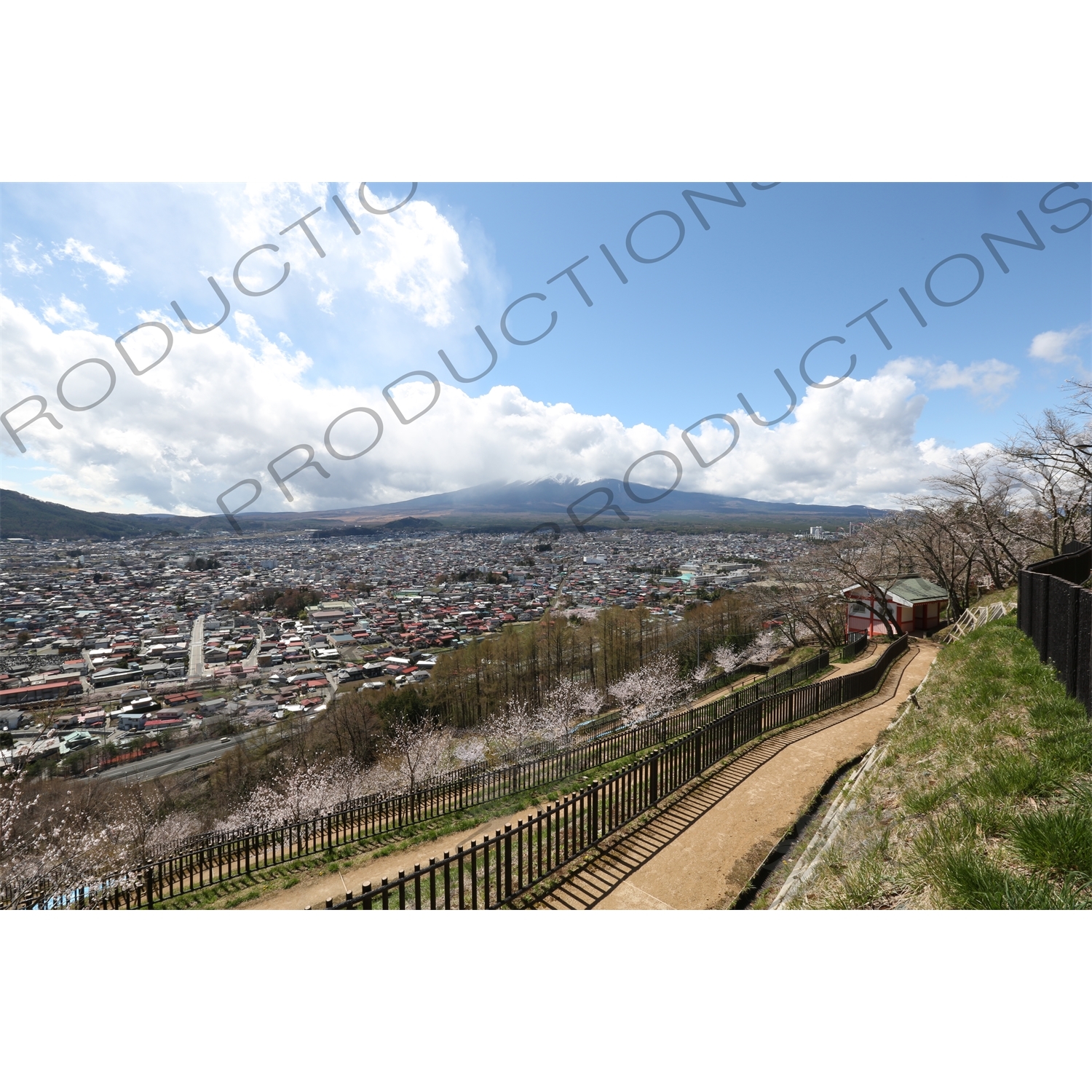 Fujiyoshida and Mount Fuji