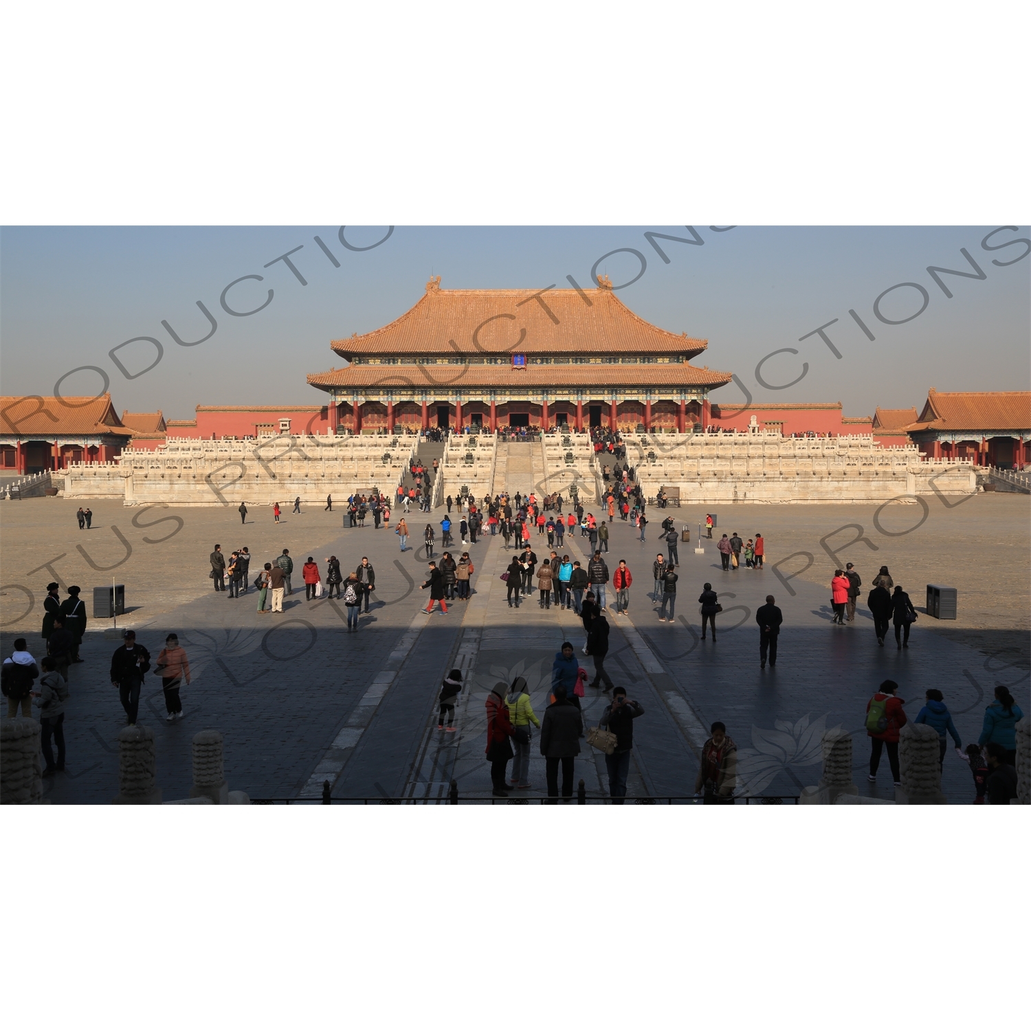 Square of Supreme Harmony (Taihedian Guangchang) and Hall of Supreme Harmony (Taihe Dian) in the Forbidden City in Beijing