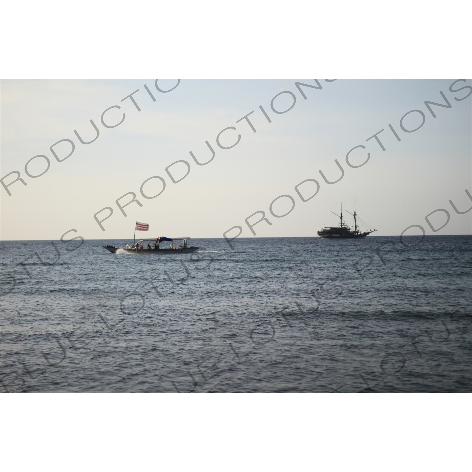 Boats off the Coast of Gili Meno