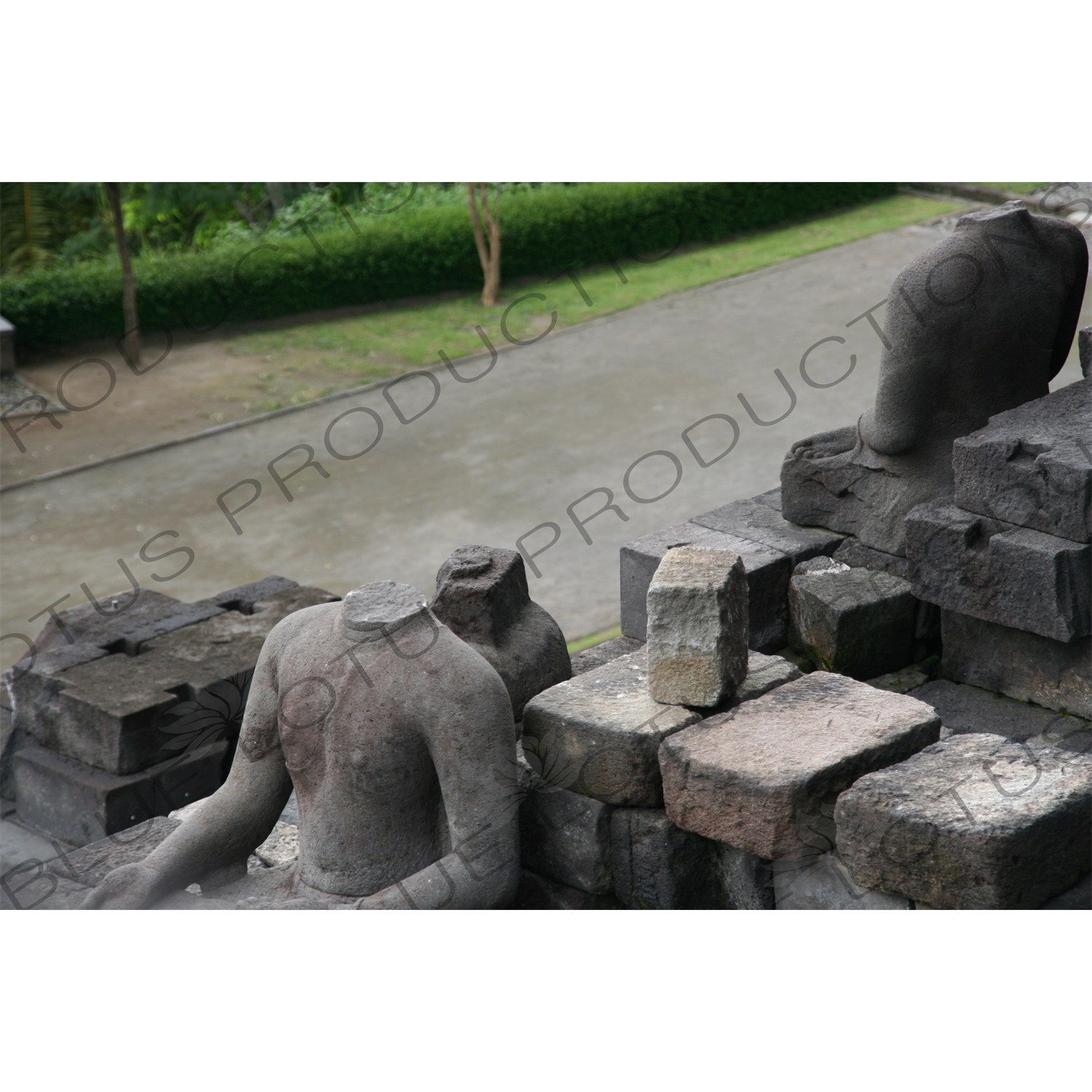 Headless Buddhist Statue at Borobudur