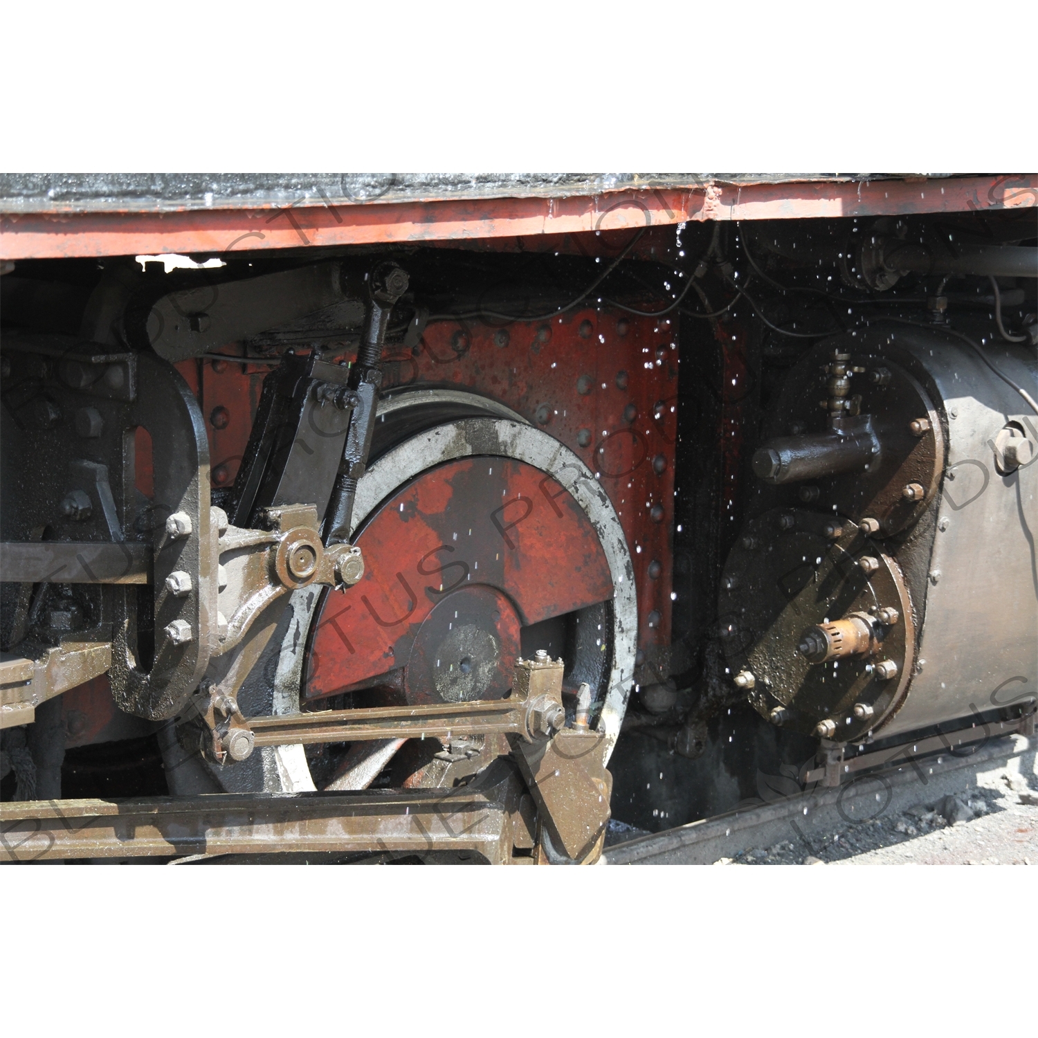 Wheel on a Vintage Steam Engine Going from Asmara to Massawa.