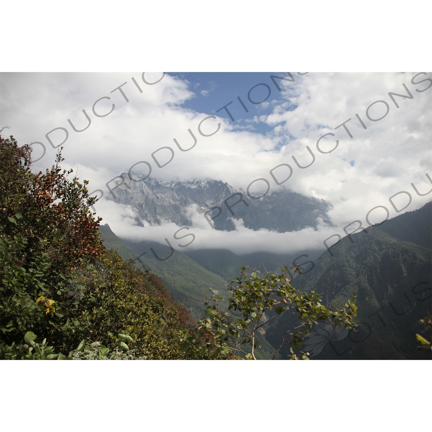 Mountains near the Jinsha River in the Tiger Leaping Gorge (Hu Tiao Xia) Scenic Area