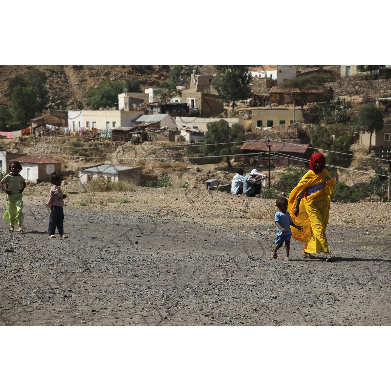 People Walking along the Tracks of the Asmara to Massawa Railway Line