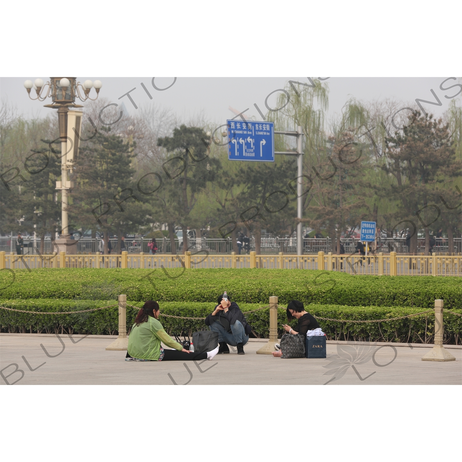 People in Tiananmen Square in Beijing