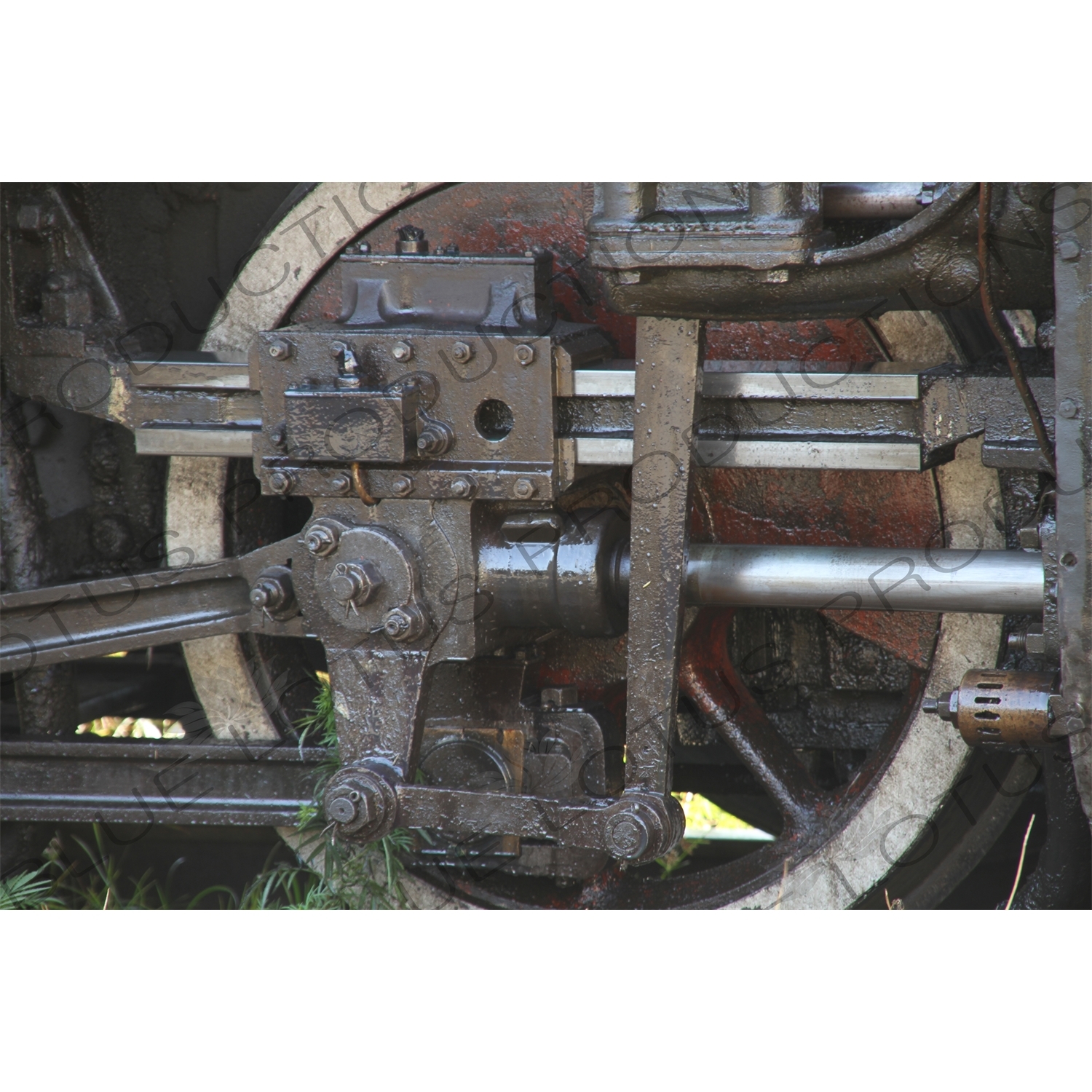 Wheel on a Vintage Steam Engine Going from Asmara to Massawa