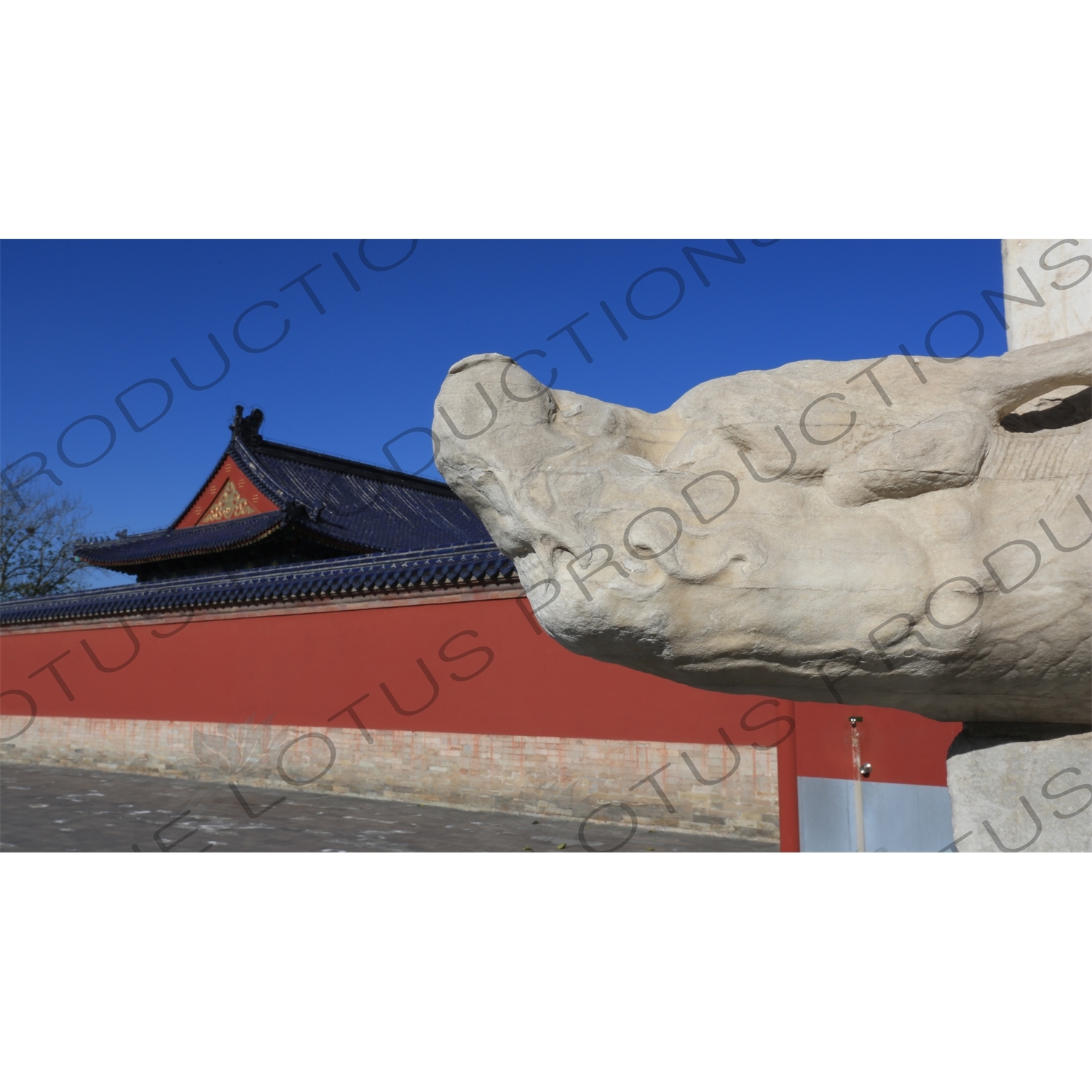 Dragon Headed Water Spout in the Hall of Prayer for Good Harvests (Qi Nian Dian) complex in the Temple of Heaven (Tiantan) in Beijing