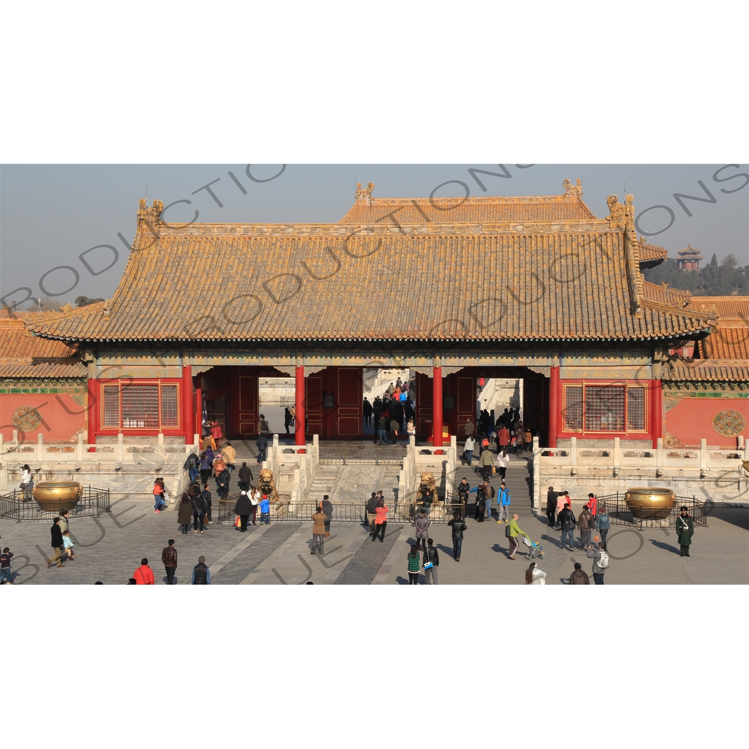 Square of Heavenly Purity (Qianqing Guangchang) and Gate of Heavenly Purity (Qianqing Men) in the Forbidden City in Beijing