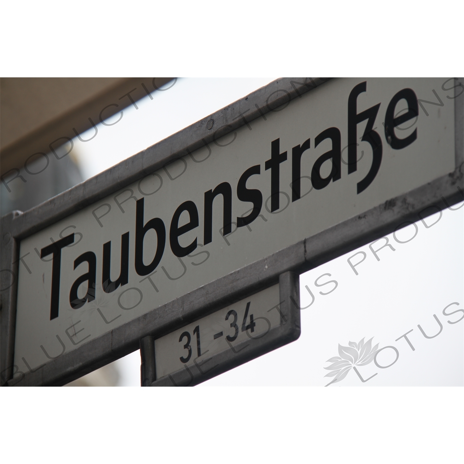 'Taubenstrasse' Street Sign in Berlin