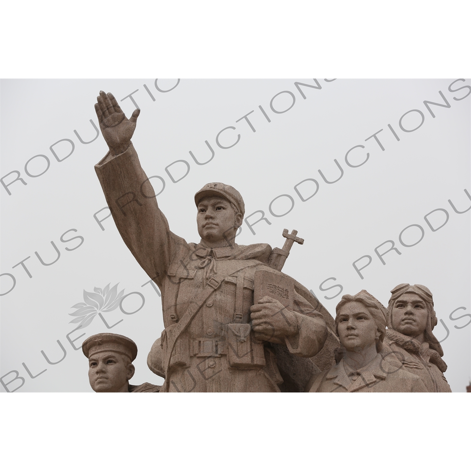 'Heroes of the Revolution' Sculpture outside the Chairman Mao Memorial Hall/Mao's Mausoleum (Mao Zhuxi Jinnian Tang) in Tiananmen Square in Beijing