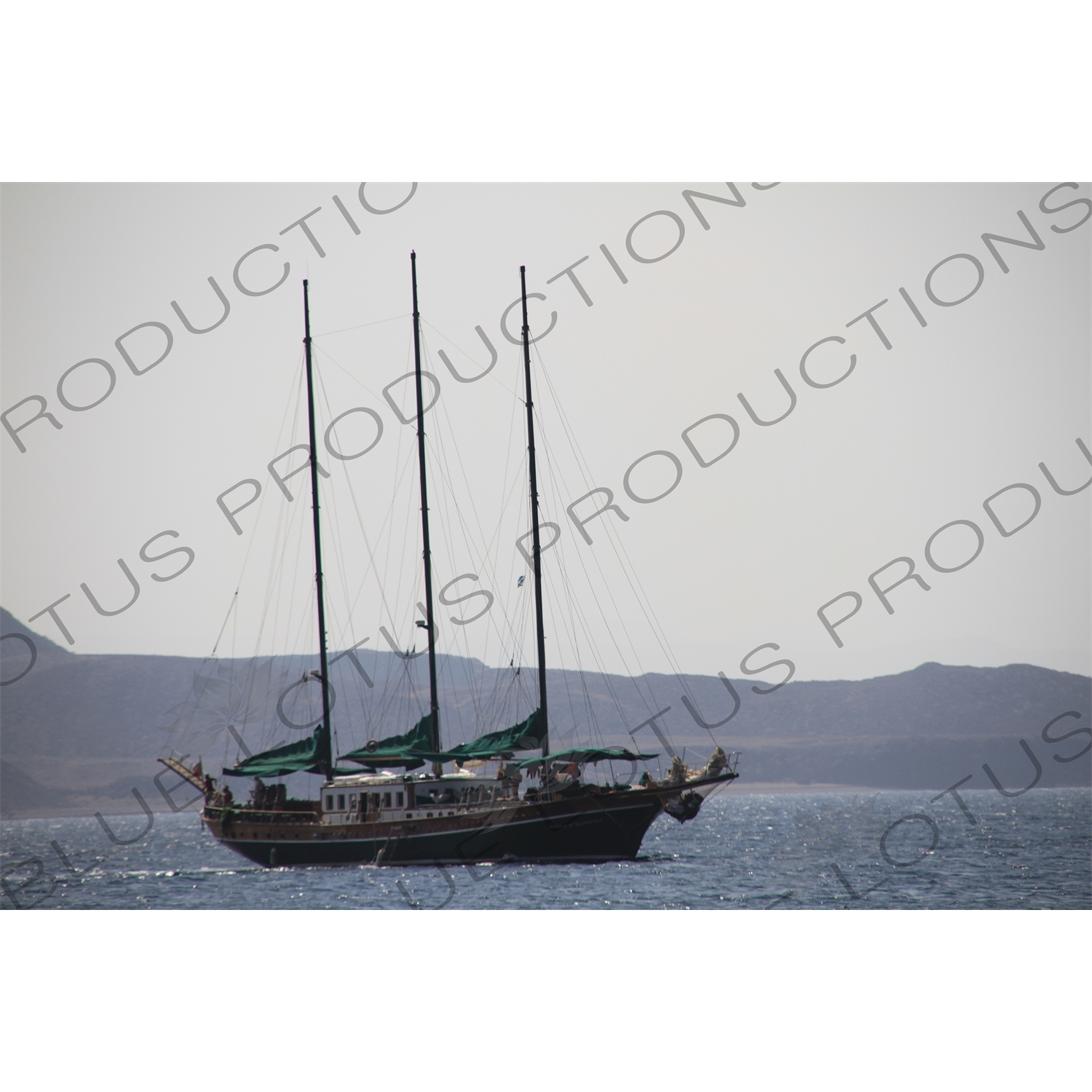 Three Mast Tourist Boat in the Gulf of Tadjoura near Djibouti