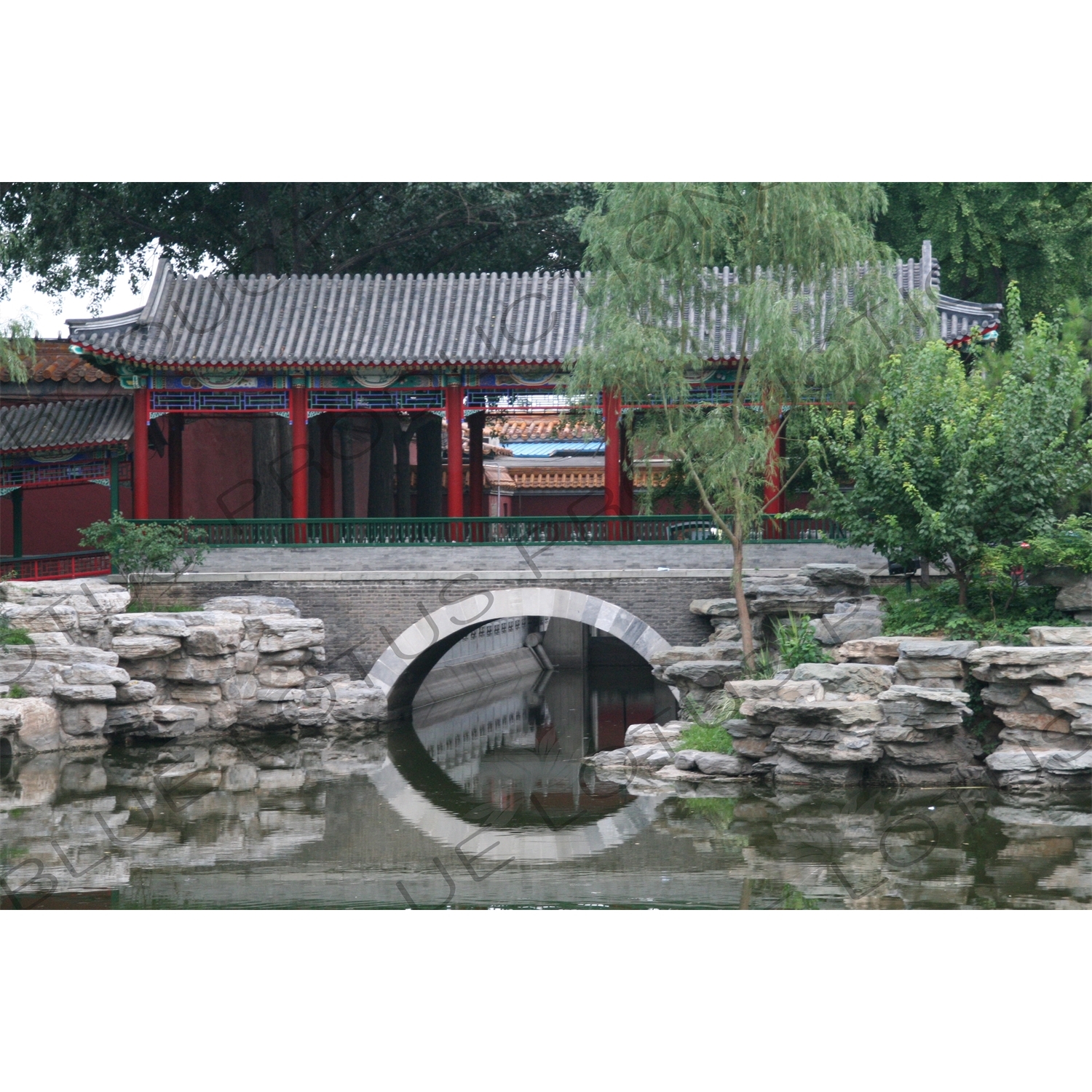 Bridge in the Imperial Garden (Yuhuayuan) in the Forbidden City in Beijing