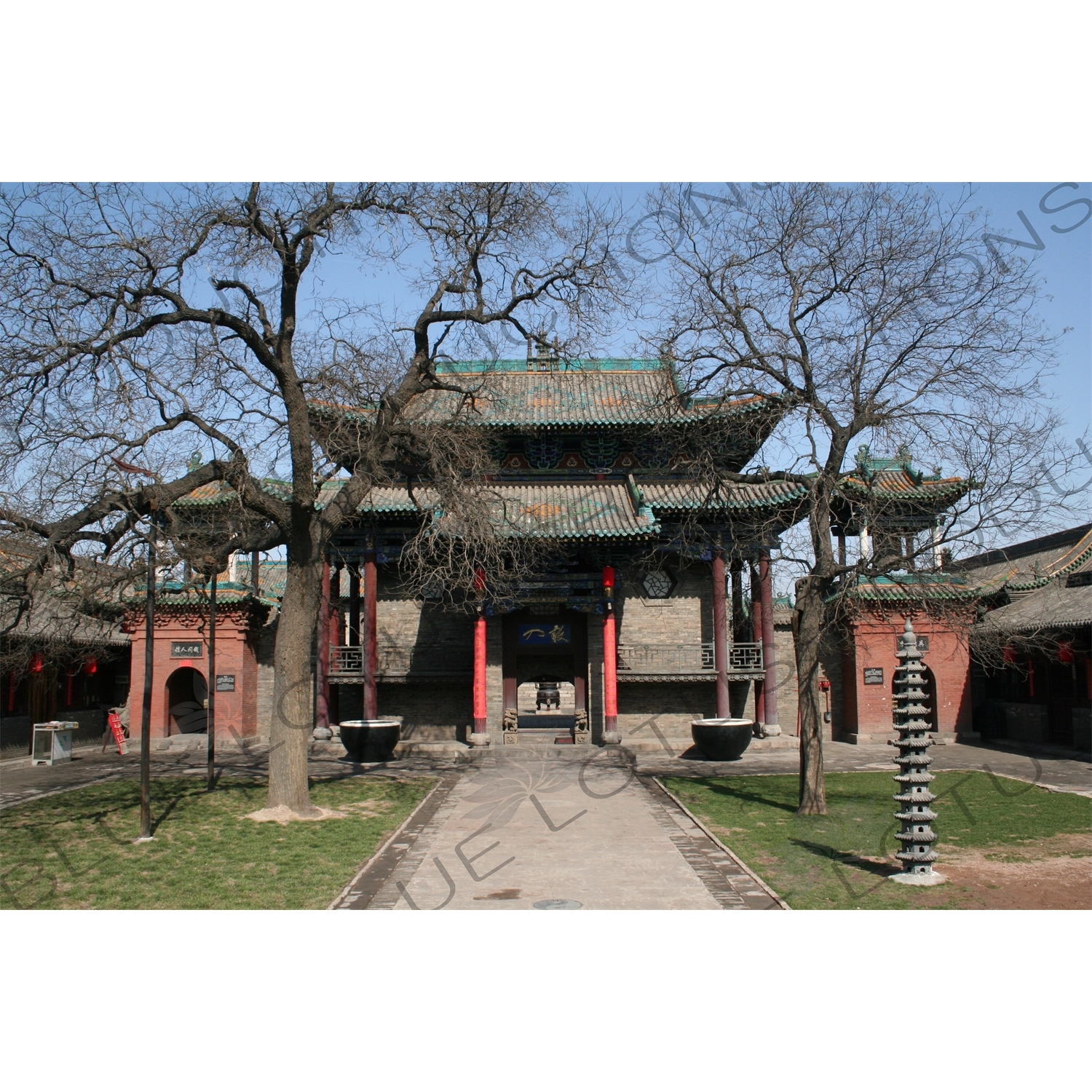 Gate in the City God Temple in Pingyao