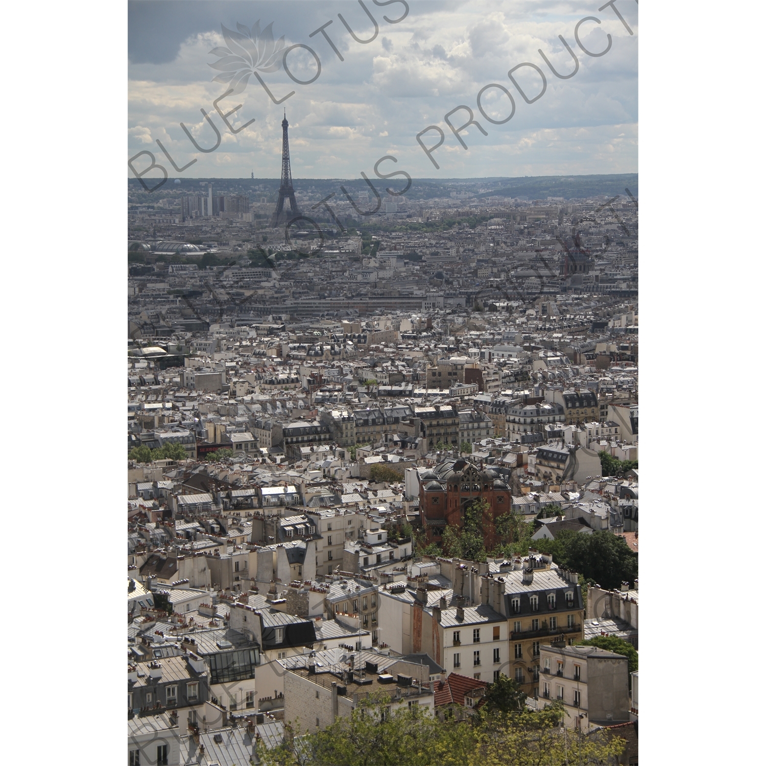 Eiffel Tower from the Basilica of the Sacred Heart of Paris/Sacré-Cœur