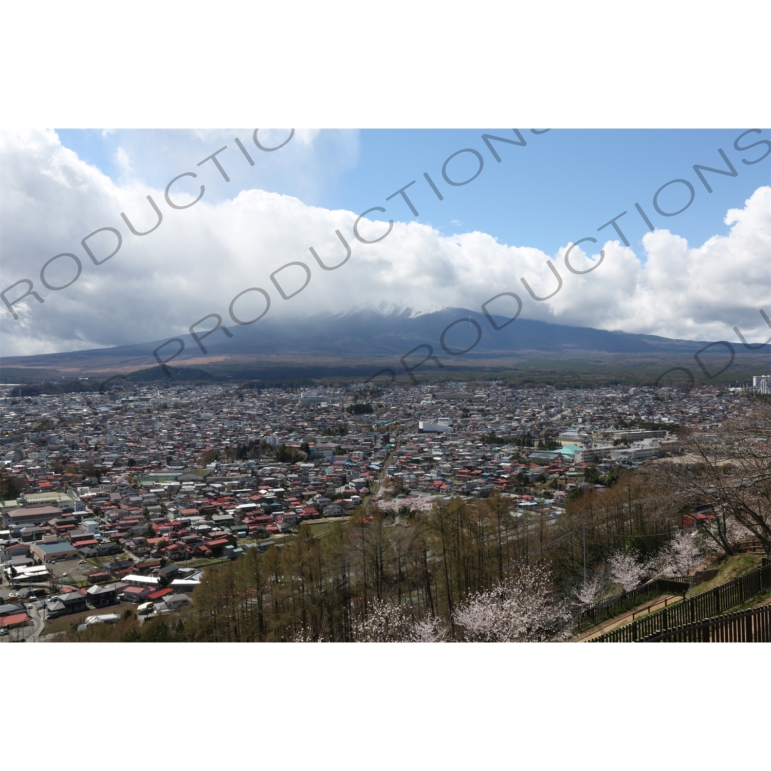 Fujiyoshida and Mount Fuji