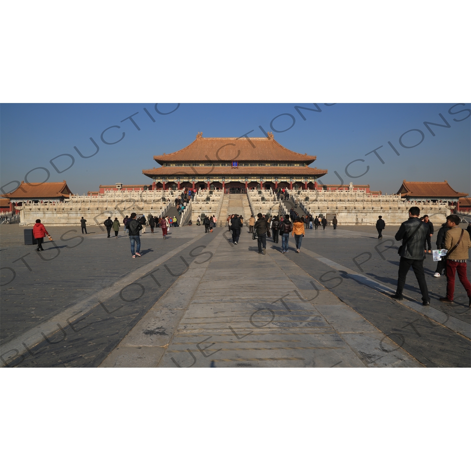 Square of Supreme Harmony (Taihedian Guangchang) and Hall of Supreme Harmony (Taihe Dian) in the Forbidden City in Beijing