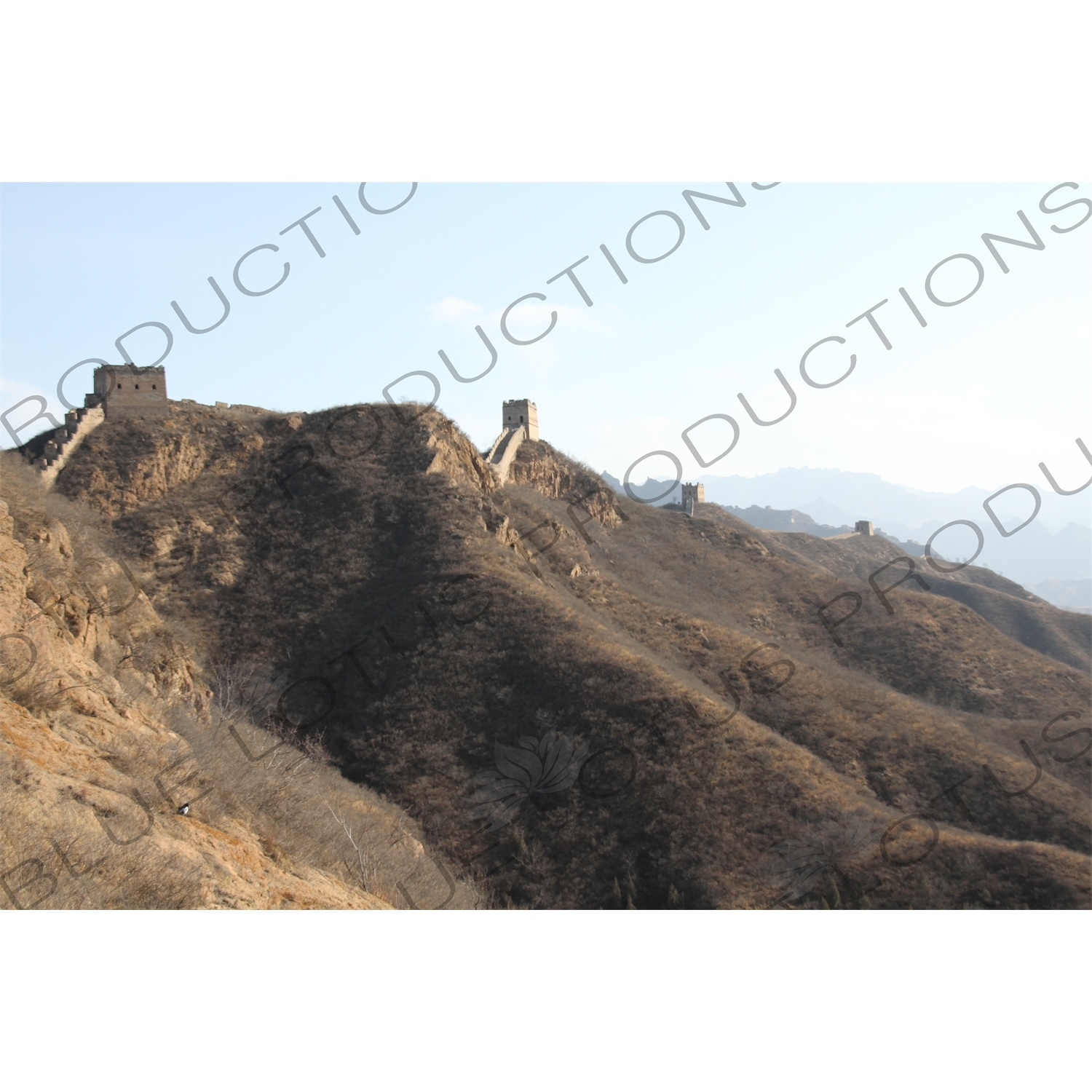 Black Building/Tower (Heilouzi) and the Five Eye/Hole Building/Tower (Wu Yan Lou) on the Jinshanling Section of the Great Wall of China