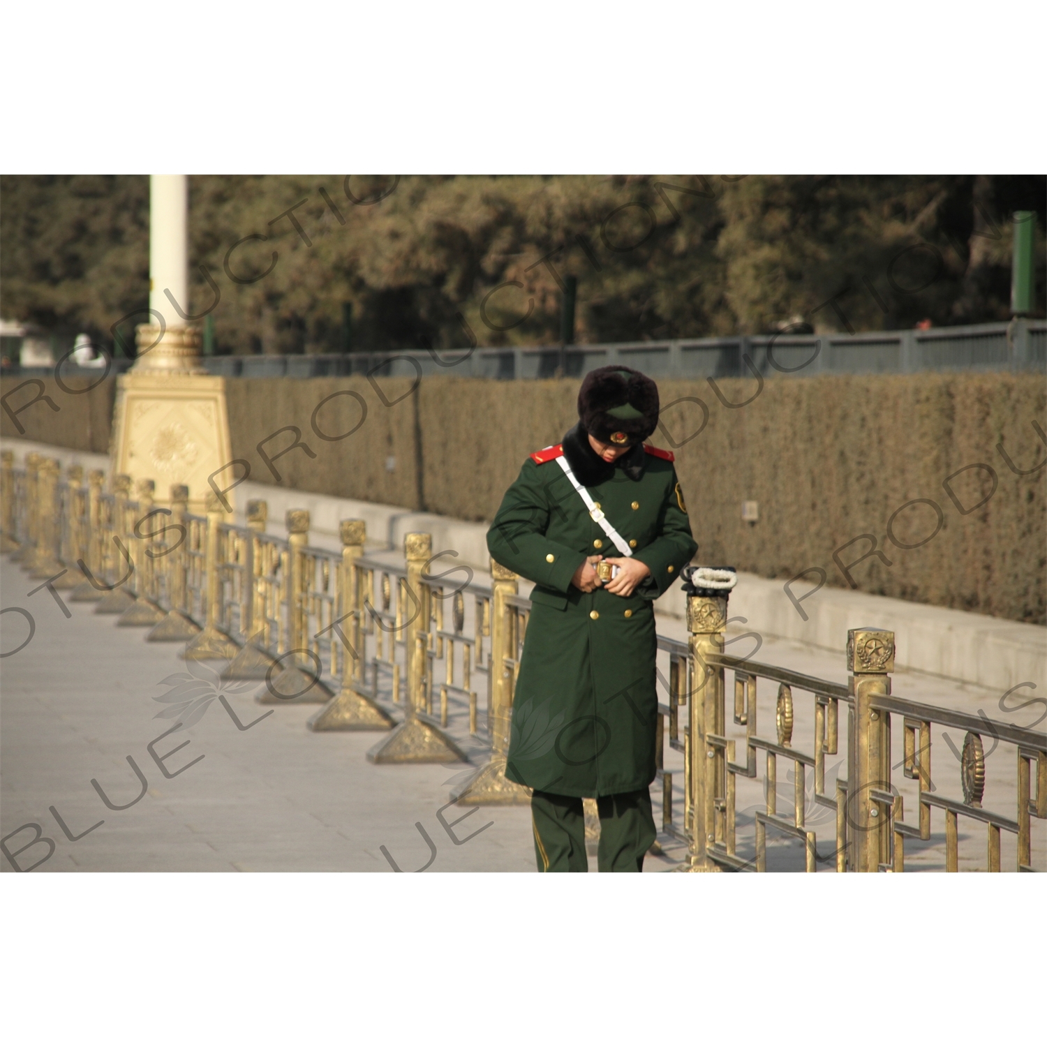 Soldier in Tiananmen Square in Beijing