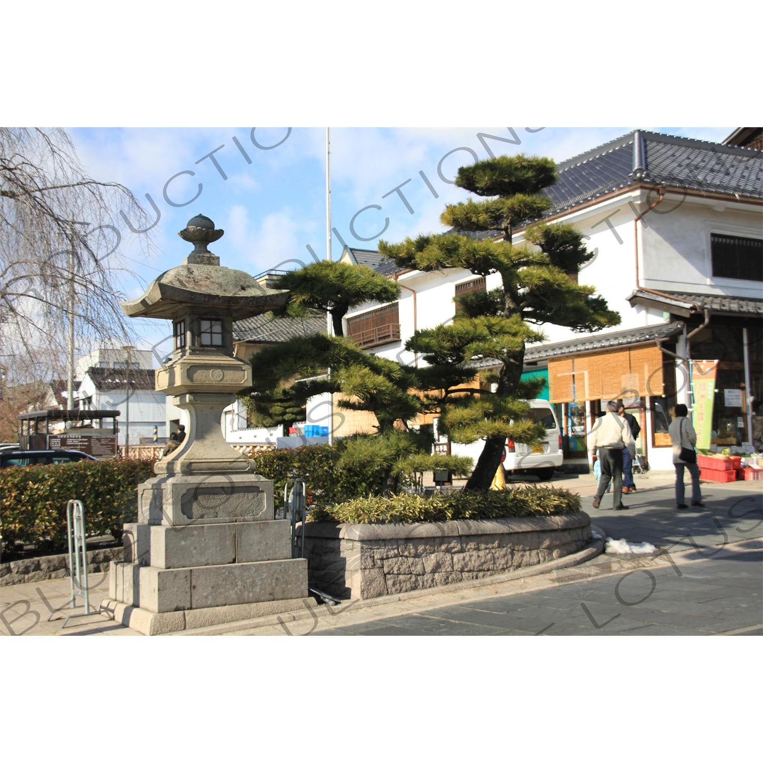 Stone Lantern in Zenko-ji in Nagano