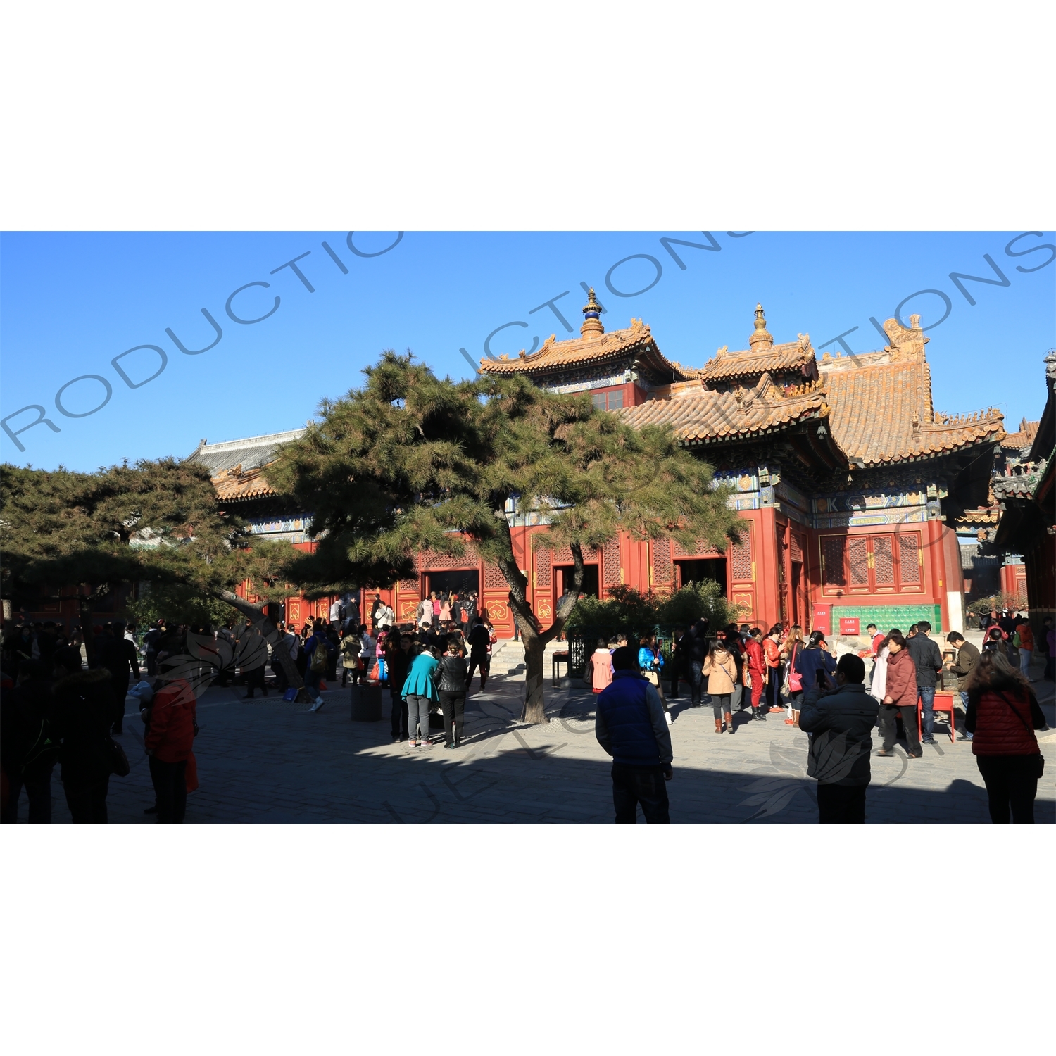 Hall of the Wheel of the Law (Falun Dian) in the Lama Temple in Beijing