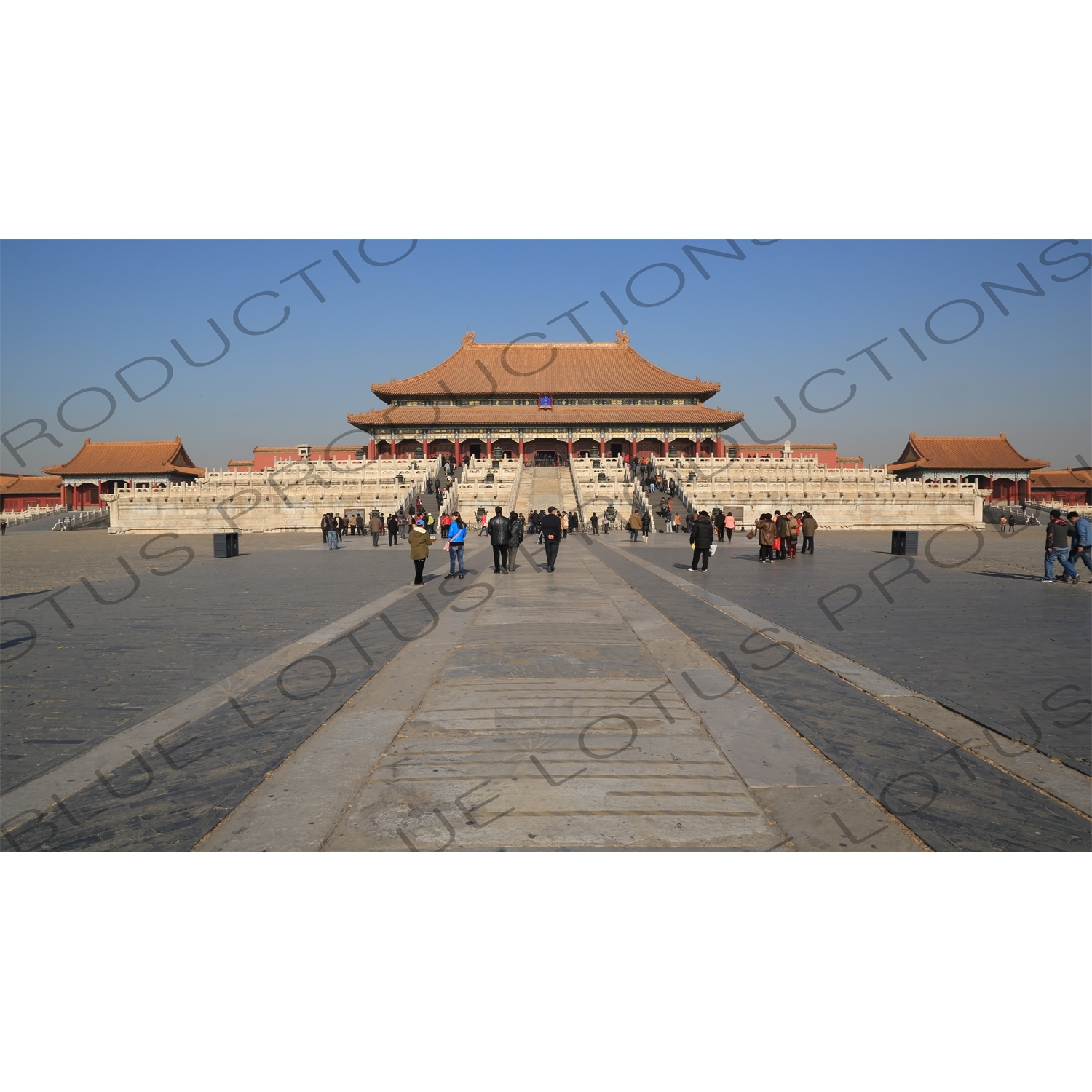 Square of Supreme Harmony (Taihedian Guangchang) and Hall of Supreme Harmony (Taihe Dian) in the Forbidden City in Beijing