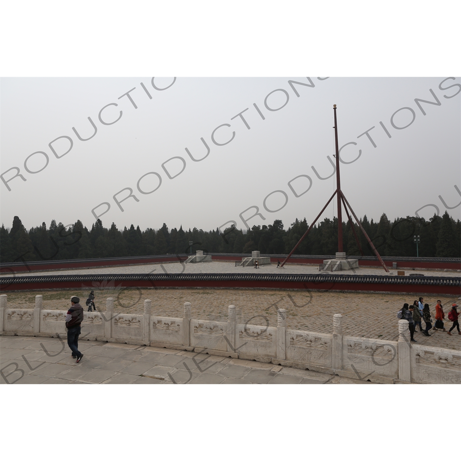 'Viewing Lantern Pole' in the Circular Mound Altar (Yuanqiu Tan) Compound in the Temple of Heaven (Tiantan) in Beijing