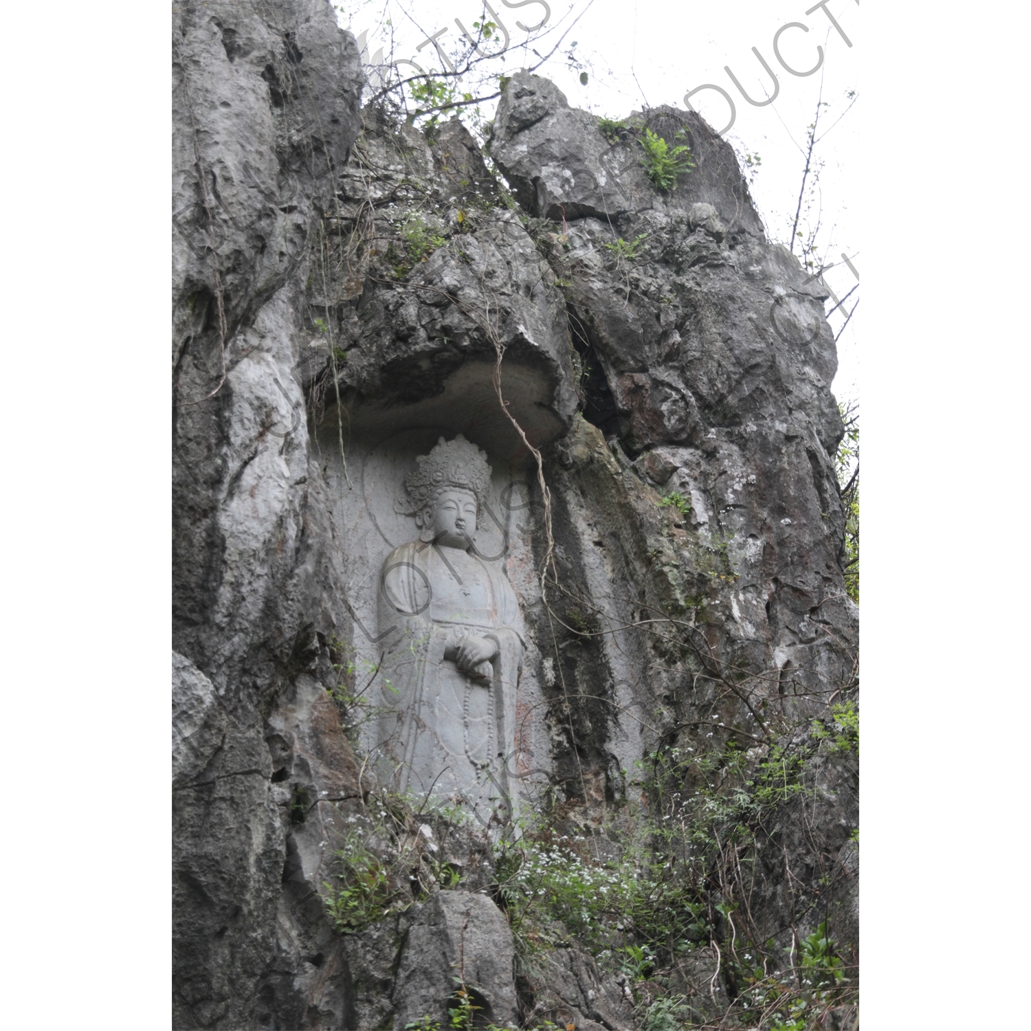 Buddhist Relief Carvings in Feilai Feng/Flying Peak Grottoes (Feilai Feng Shike) near West Lake (Xihu) in Hangzhou