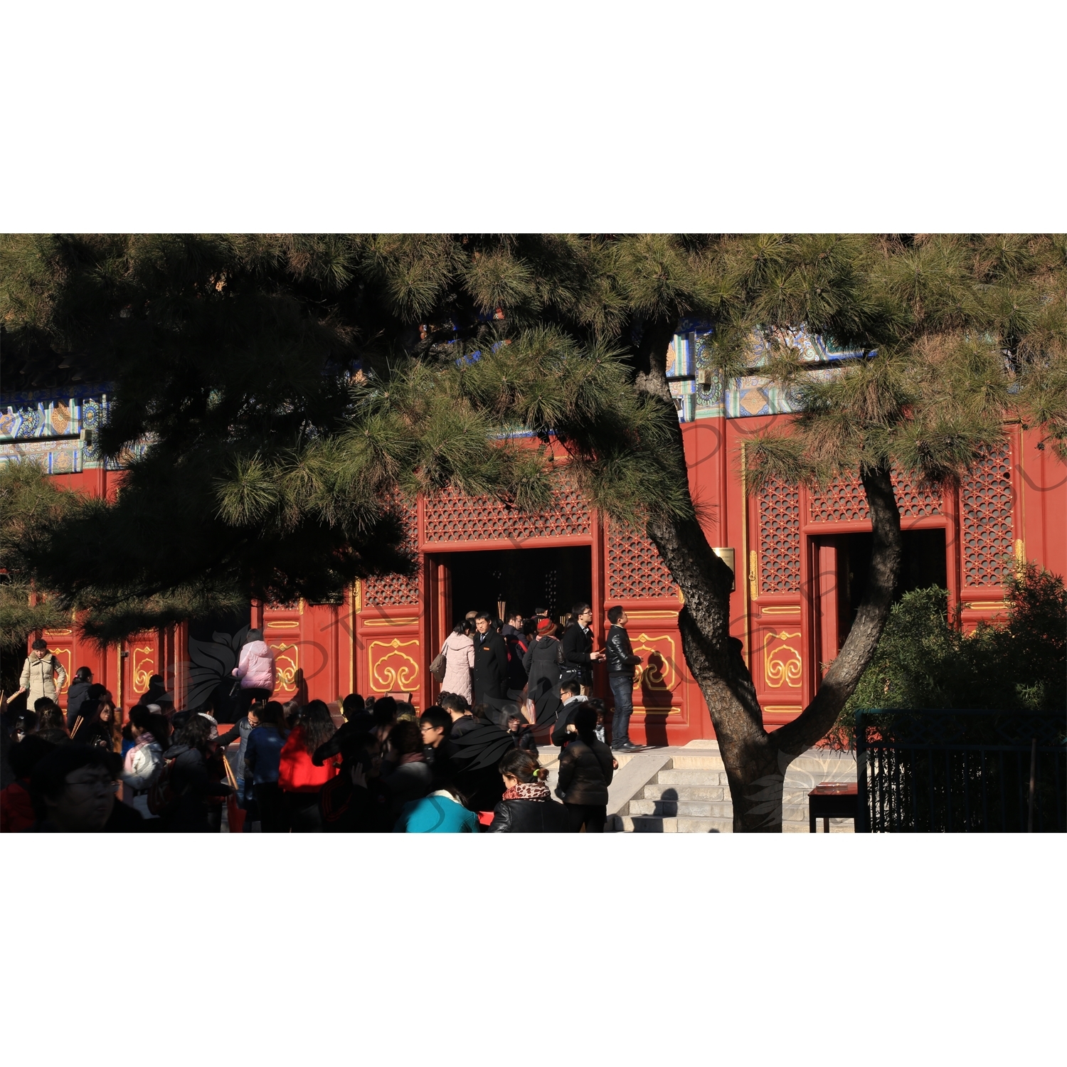 Hall of the Wheel of the Law (Falun Dian) in the Lama Temple in Beijing