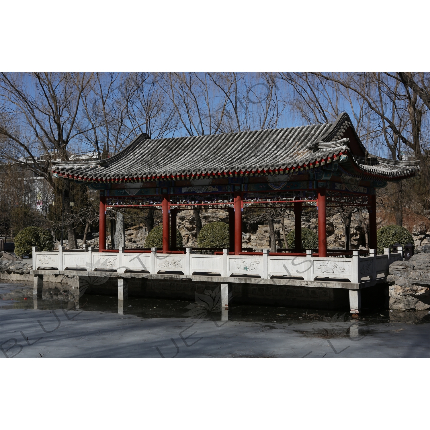 Pavilion in the Southwest Waterscape Area in Ritan Park in Beijing