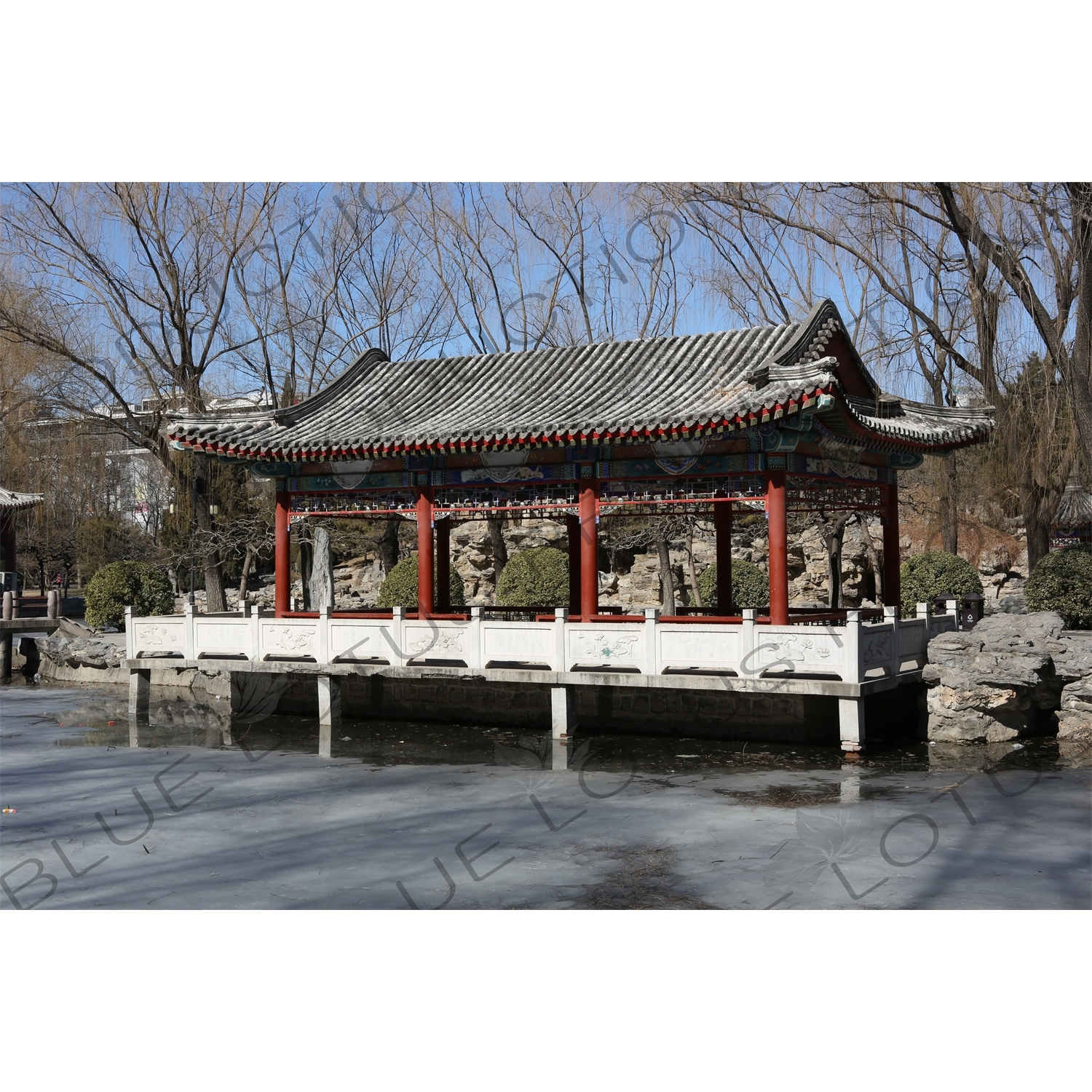 Pavilion in the Southwest Waterscape Area in Ritan Park in Beijing