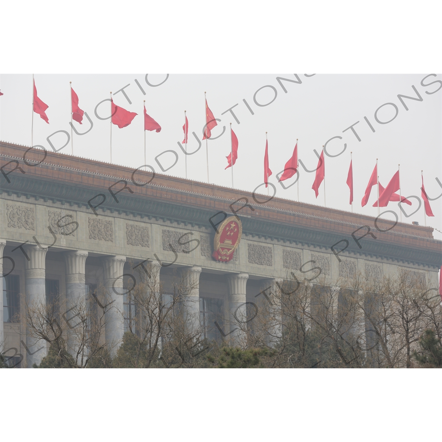 Great Hall of the People (Renmin Dahuitang) on the West Side of Tiananmen Square in Beijing