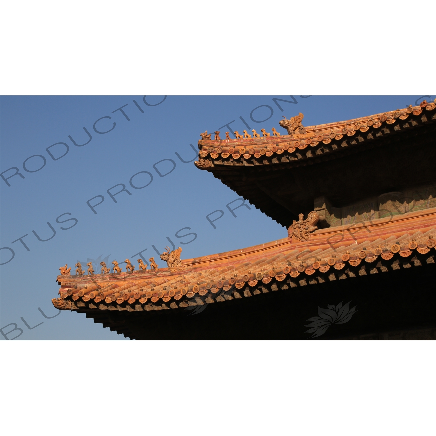 Imperial Roof Decoration in the Forbidden City in Beijing