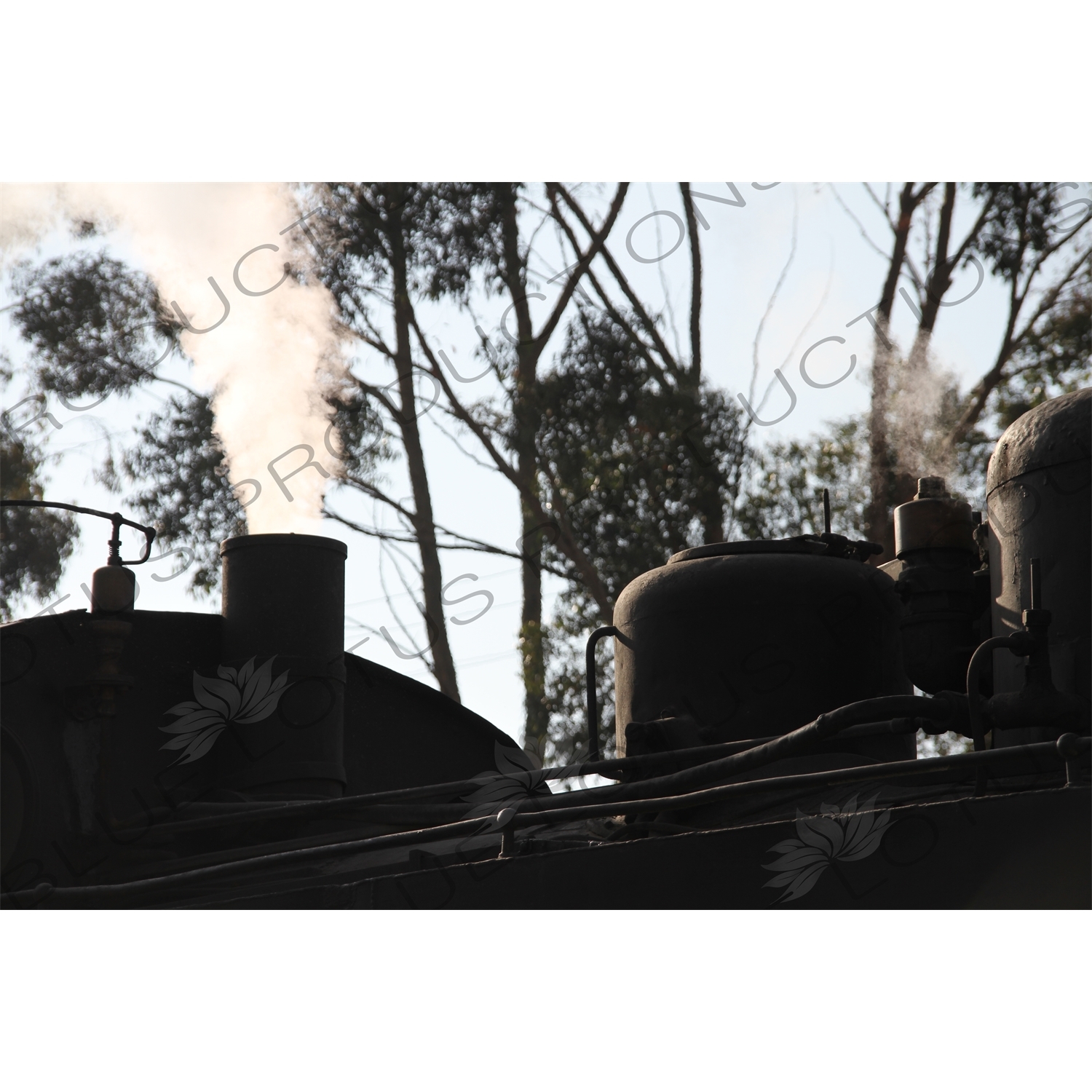 Steam Coming out of the top of a Vintage Steam Engine Going from Asmara to Massawa