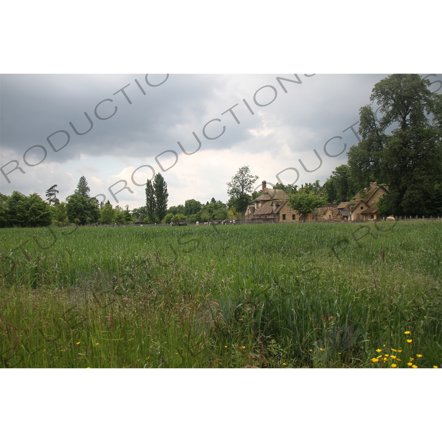 Queen's Hamlet (Hameau de la Reine) in the Gardens of Versailles at the Palace of Versailles (Château de Versailles) in Versailles