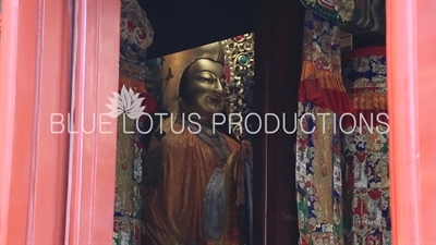 Tsongkhapa (Zongge Shanhuicheng) Statue in the Hall of the Wheel of the Law (Falun Dian) in the Lama Temple in Beijing