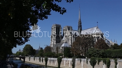 Notre-Dame and the Double Bridge (Pont au Double) in Paris