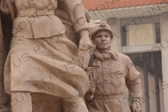 'Heroes of the Revolution' Sculpture outside the Chairman Mao Memorial Hall/Mao's Mausoleum (Mao Zhuxi Jinnian Tang) in Tiananmen Square in Beijing