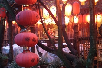 Red Lanterns in the Old City in Lijiang