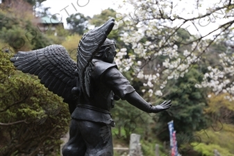 Karasu-tengu Statue near Kencho-ji in Kamakura