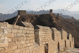 Black Building/Tower (Heilouzi) and the Five Eye/Hole Building/Tower (Wu Yan Lou) on the Jinshanling Section of the Great Wall of China