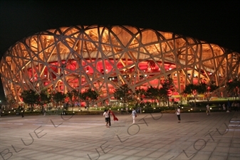 Bird's Nest/National Stadium (Niaochao/Guojia Tiyuchang) in the Olympic Park in Beijing