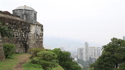 Exterior Wall of Guia Fortress (Fortaleza da Guia) in Macau