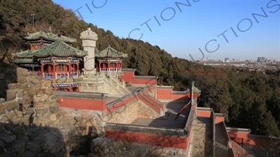 Revolving Archives (Zhuanlun Zang) and Emperor Qianlong's Stele in the Summer Palace in Beijing