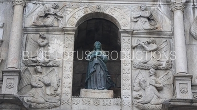 Bronze Statue on the Ruins of St. Paul's in Macau