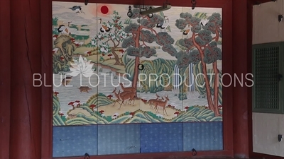 Screen Door inside the Gyotae Hall (Gyotaejeon) at Gyeongbok Palace (Gyeongbokgung) in Seoul