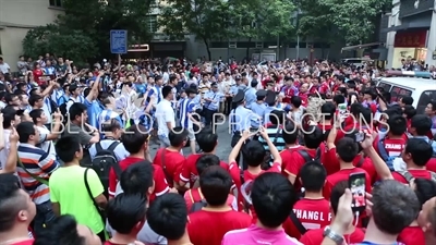 Clashes between Rival Football Fans outside Yuexiushan Stadium (Yuexiushan Tiyuchang) on Derby Day in Guangzhou